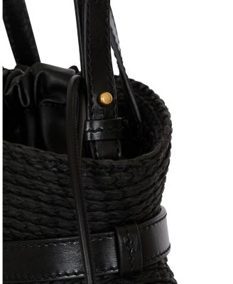  Shuffle Mini Bag in Calfskin and Raffia