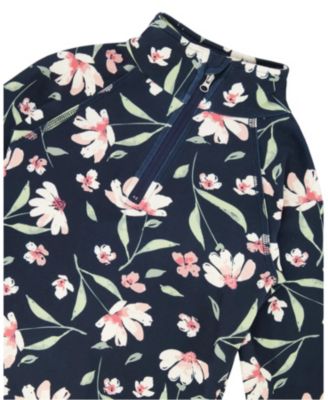 Girls' Two-Piece Flower Thermal Underwear Set - Big Kid