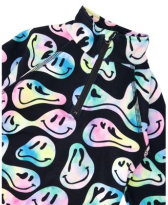 Girls' Two-Piece Smiley Face Thermal Underwear Set - Big Kid