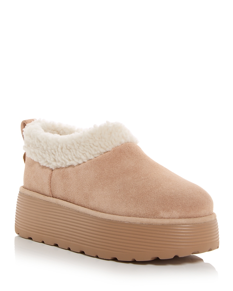Stuart Weitzman Women’s Shearling Platform Booties