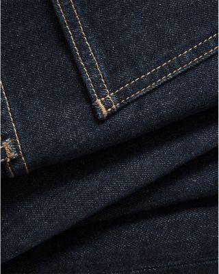 Leah Mid Rise Straight Jeans in Indigo Rinse