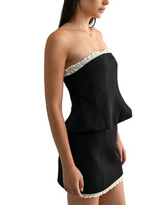 Strapless Peplum Top