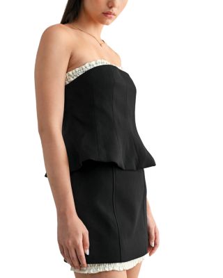 Strapless Peplum Top