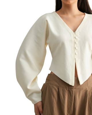 Structured Knit Cardigan Top