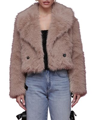 Cropped Faux Fur Coat