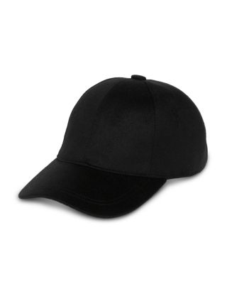Cashmere Baseball Cap with Leather Strap