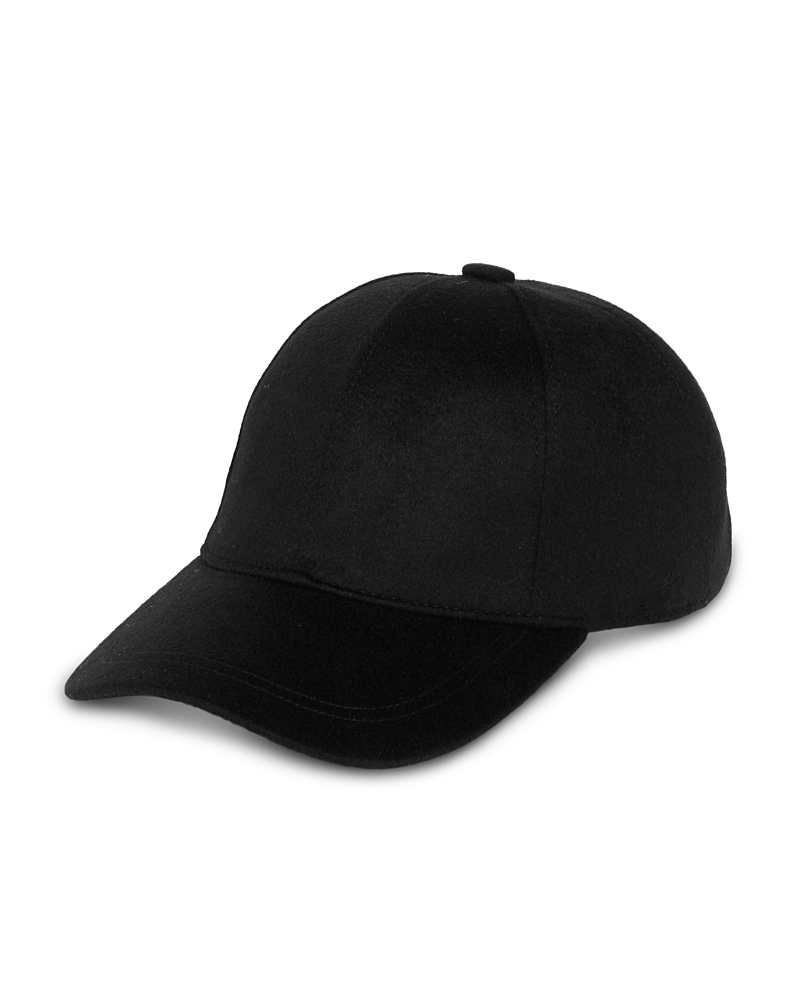 Vince Cashmere Baseball Cap with Leather Strap