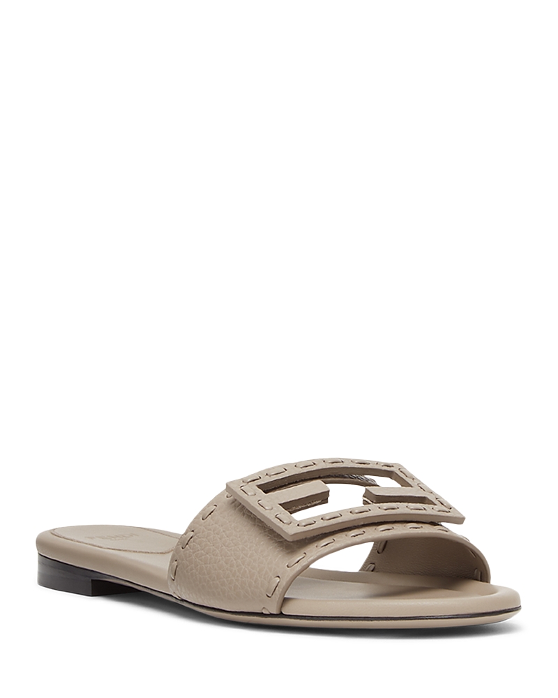 Fendi Women's Baguette Leather Selleria Slides