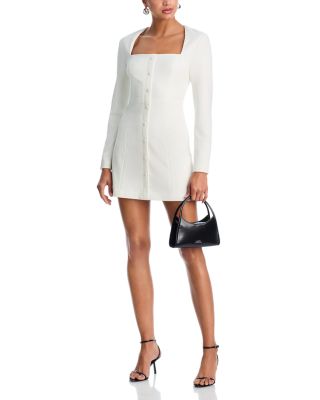 Whisper Square Neck Long Sleeve Mini Dress