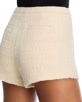 Structured Tweed Curved Shorts