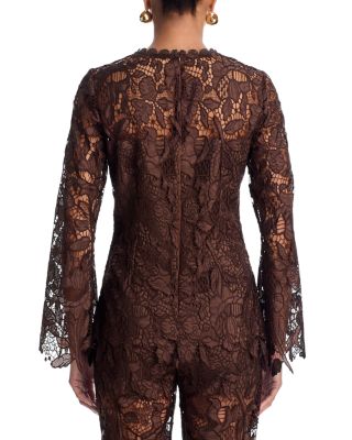 Lace Long Sleeved Tunic Top - Exclusive