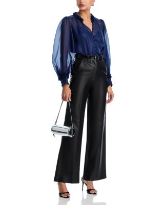 Flower Trim Blouse - Exclusive