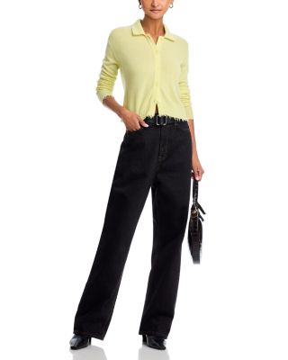 The Loose Cashmere Polo Cardigan Sweater