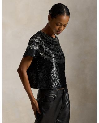 Fair Isle Sequined Tee