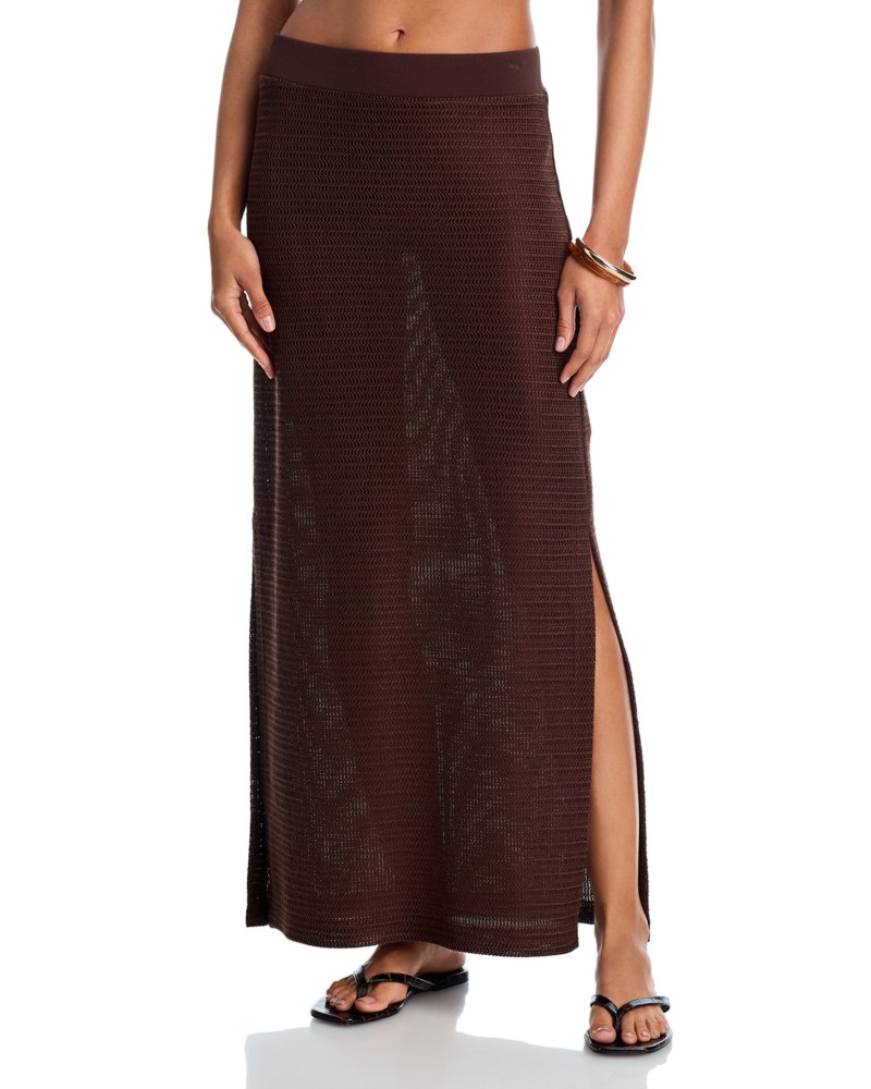 Simkhai Nicky Cover-Up Skirt in Chocolate