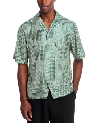 Clarke Printed Short Sleeve Silk Camp Shirt