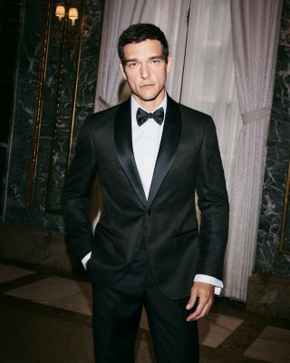 Bib-Front Slim Fit Tuxedo Shirt