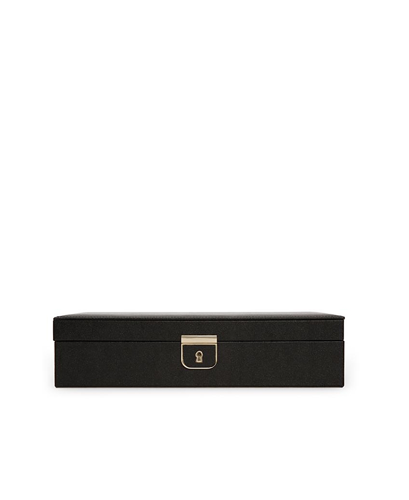 Wolf Palermo Medium Flat Jewelry Box In Black