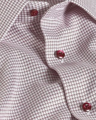 Trim Fit Micro Twill Check Dress Shirt