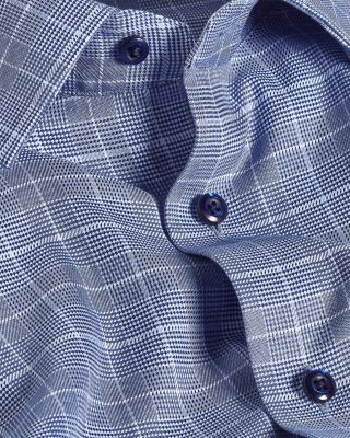 Trim Fit Twill Glen Check Dress Shirt