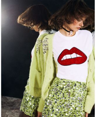 V Neck Embellished Cardigan - Exclusive