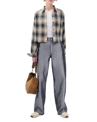 Marin Cropped Plaid Shirt