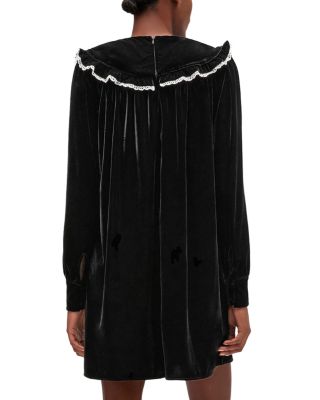 Ruffled Velvet Dress