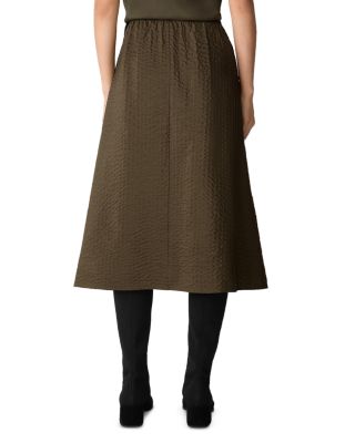 Quilted Silk A Line Skirt