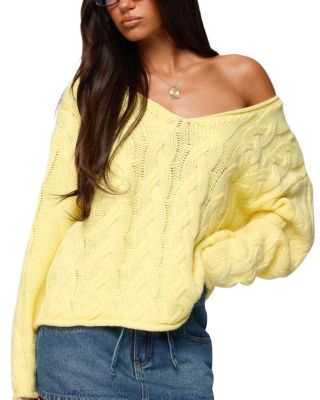 Inga Oversized Cable Knit Sweater