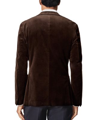 Double Breasted Peak Velvet Blazer