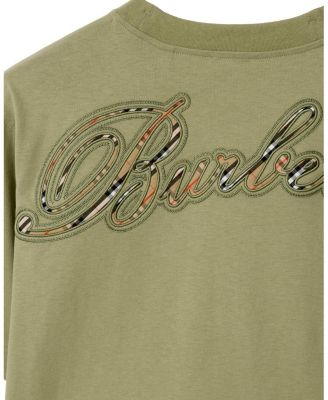 Check Cursive Logo Cotton T-shirt