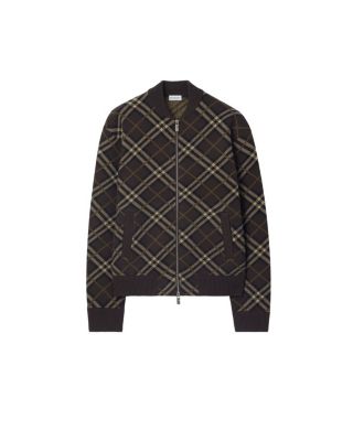  Check Wool Bomber Jacket