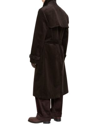 Long Corduroy Trench Coat
