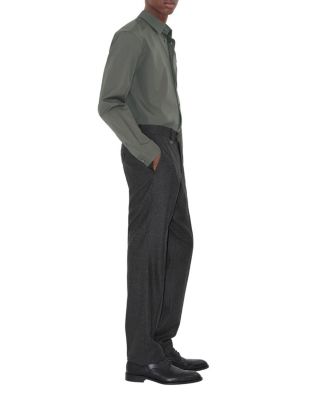 Check Wool Cashmere Tailored Trousers