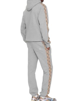  Check Trim Cotton Jogging Pants