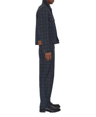  Loose Check Denim Jeans