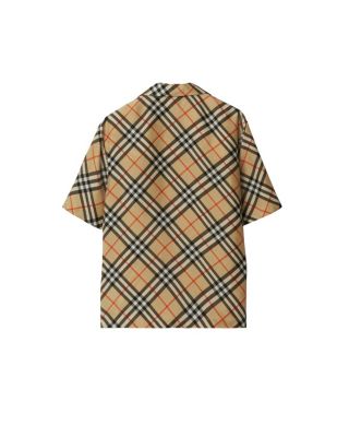  Oversized Check Silk Shirt