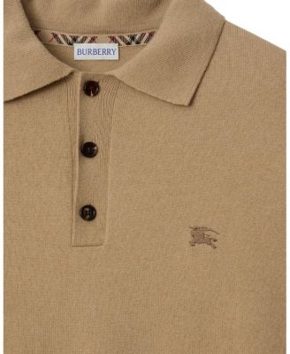 Long-Sleeve Cashmere Blend Polo Shirt