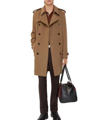 Mid-length Cashmere Trench Coat