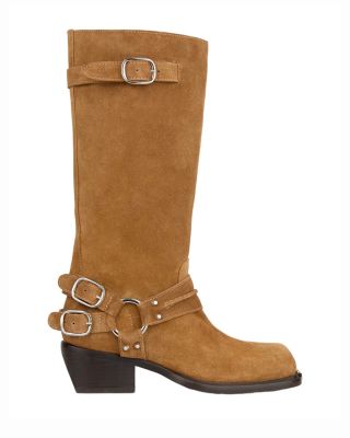 Women&#39;s Camden Suede Biker Boots