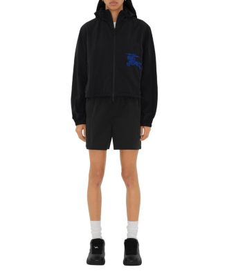  Cropped Nylon Hooded Jacket