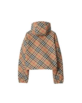 Cropped Reversible Check Jacket