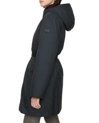  Mid-length Hooded Nylon Coat