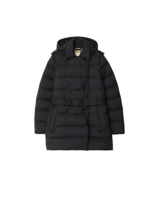 Short Nylon Hooded Puffer Coat