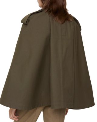 Bonded Cotton Trench Cape
