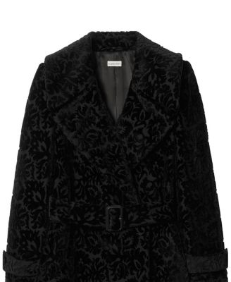 Vine Silk Blend Velvet Tailored Coat