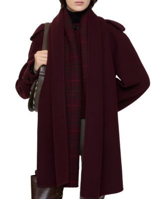 Detachable Scarf Wool Jacket