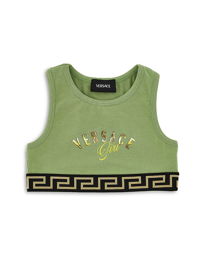Versace Girls' Versace Girl Print Stretch Jersey Tank Top - Little Kid, Big Kid