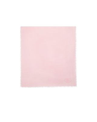  Wide Check Wool Silk Scarf