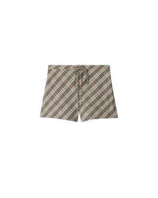 Check Cotton Pyjama Shorts